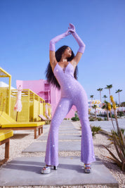 Aura Jumpsuit in Lilac