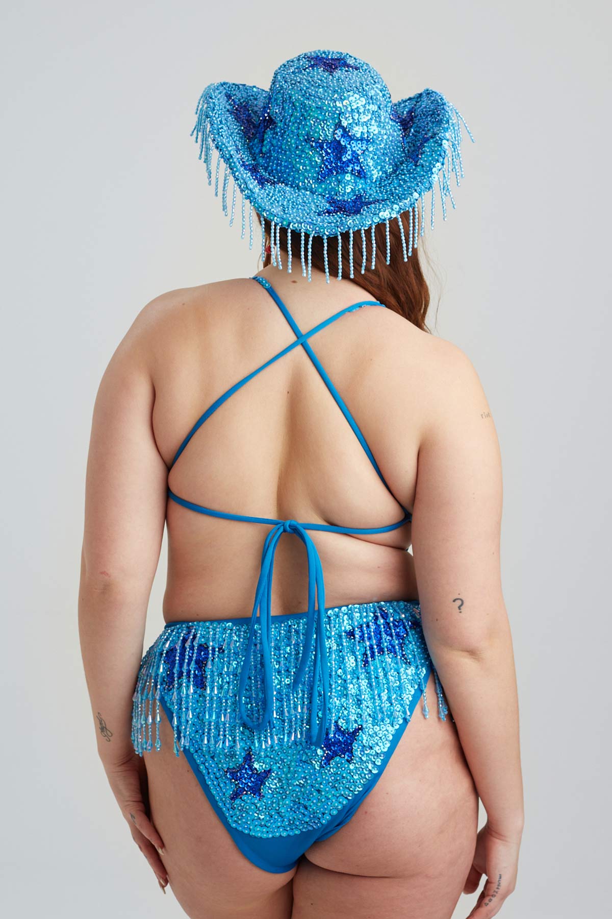 Blue Stargazer Sequin Bodysuit - Easy Tiger