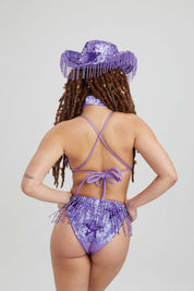 Lilac Stargazer Sequin Bodysuit - Easy Tiger