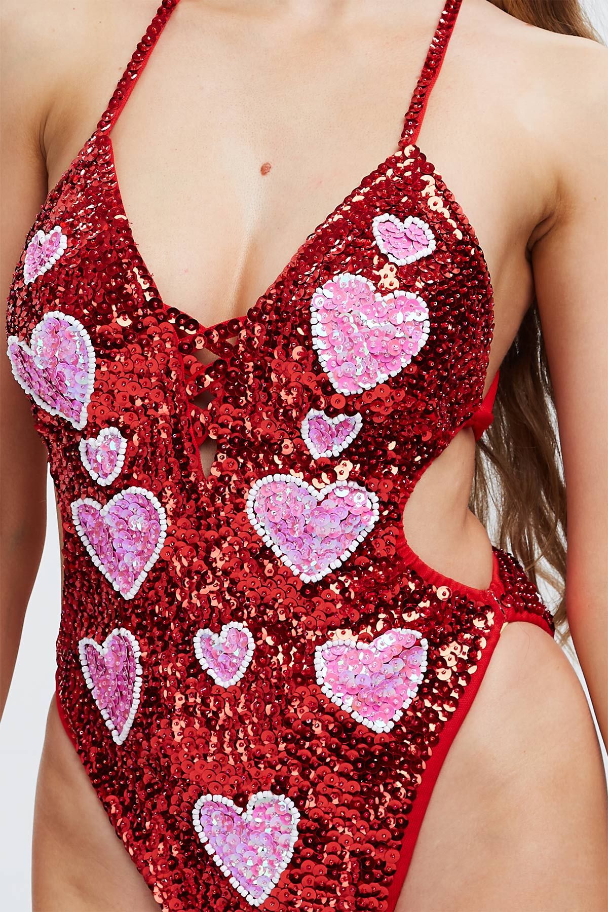トップス POPPY Heart button leotard Heart button leotard