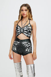 Iridescent Butterfly Shorts