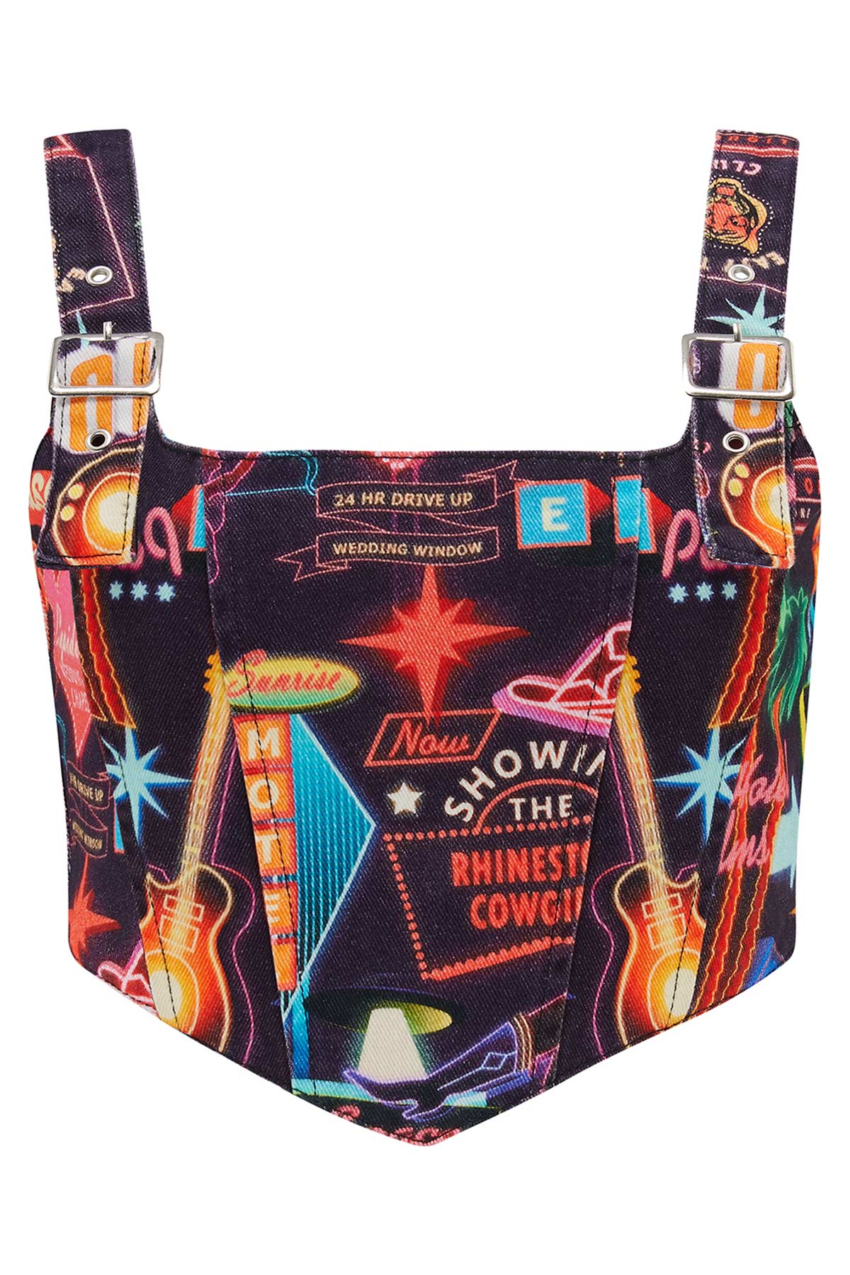 Vegas Baby Denim Corset Top - Easy Tiger