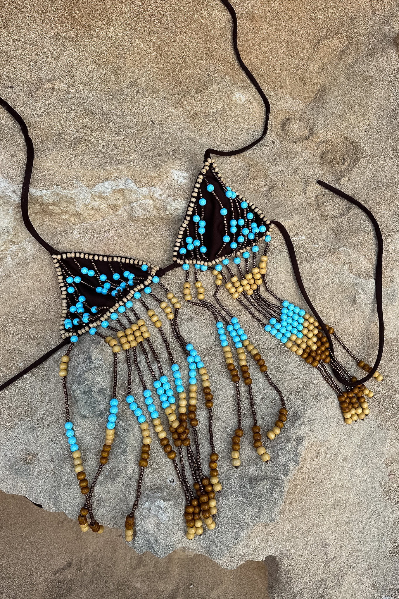 La Isla Beaded Tassel Bra Top