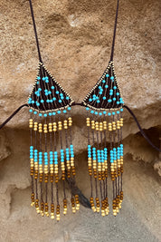 La Isla Beaded Tassel Bra Top