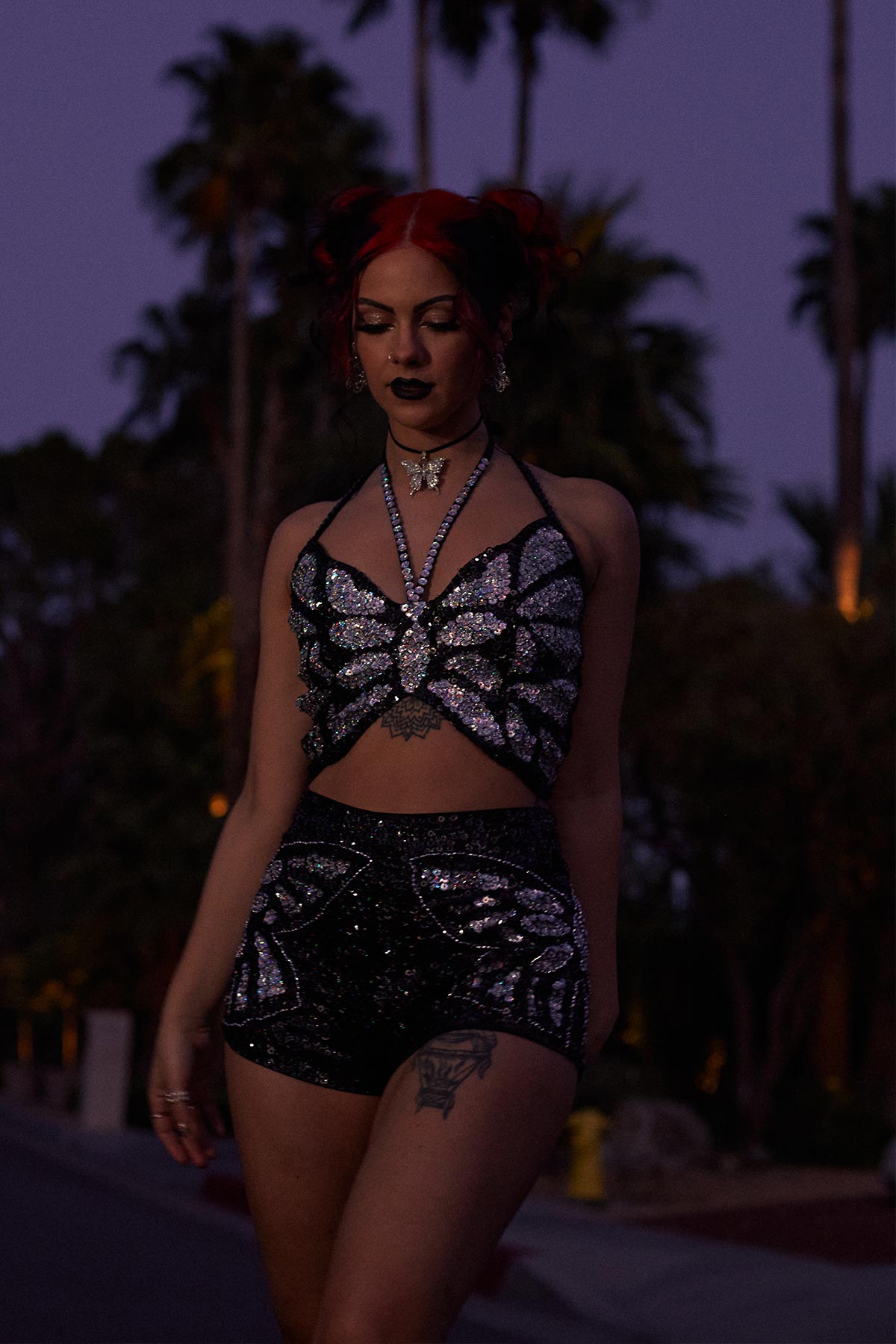 Iridescent Butterfly Shorts