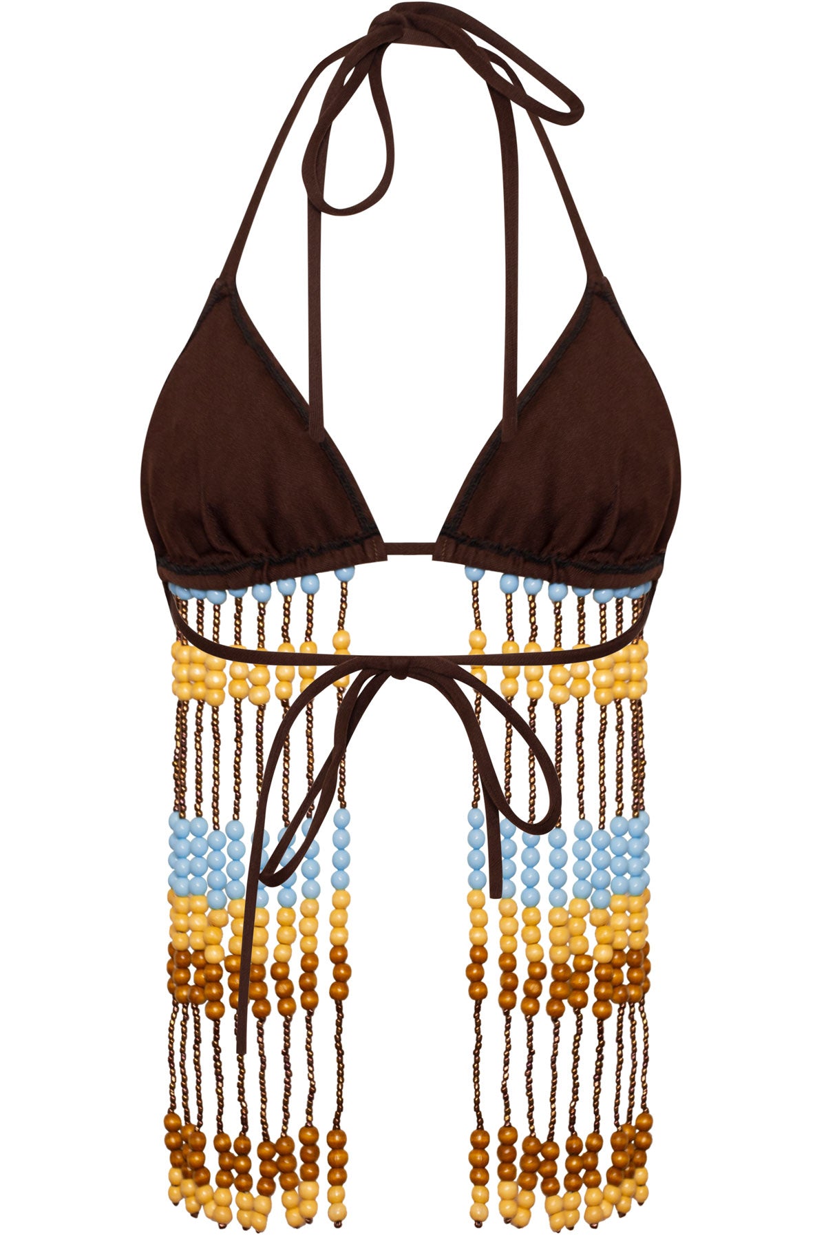 La Isla Beaded Tassel Bra Top