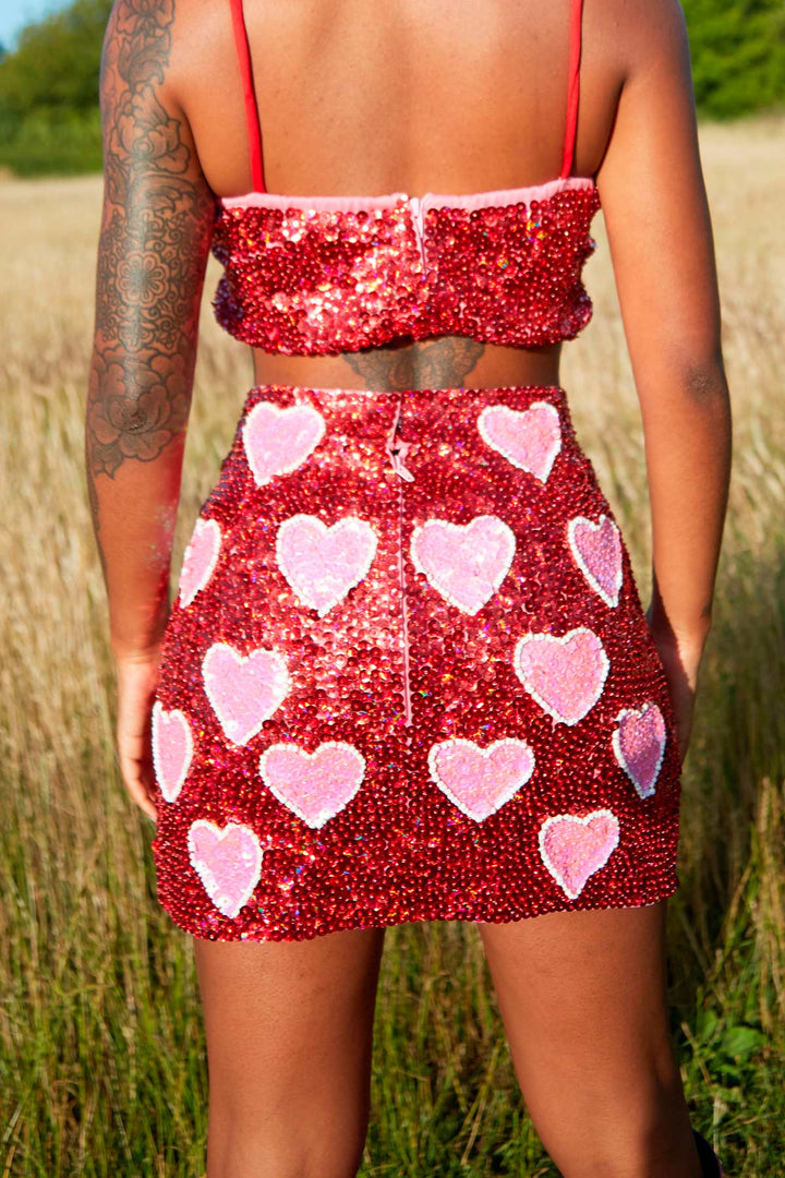 Cupid Cowgirl Sequin Skirt - Easy Tiger