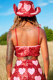 Cupid Cowgirl Sequin Top - Easy Tiger
