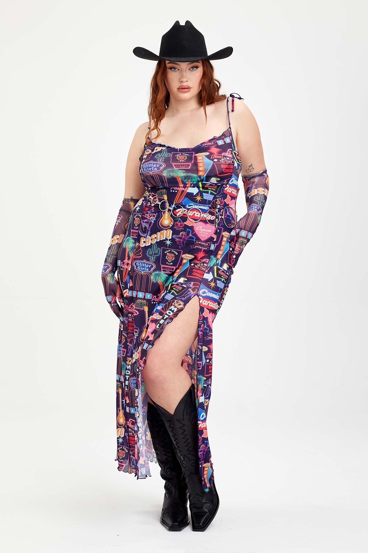 Desert Disco Strappy Mesh Dress - Easy Tiger