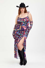 Desert Disco Strappy Mesh Dress - Easy Tiger