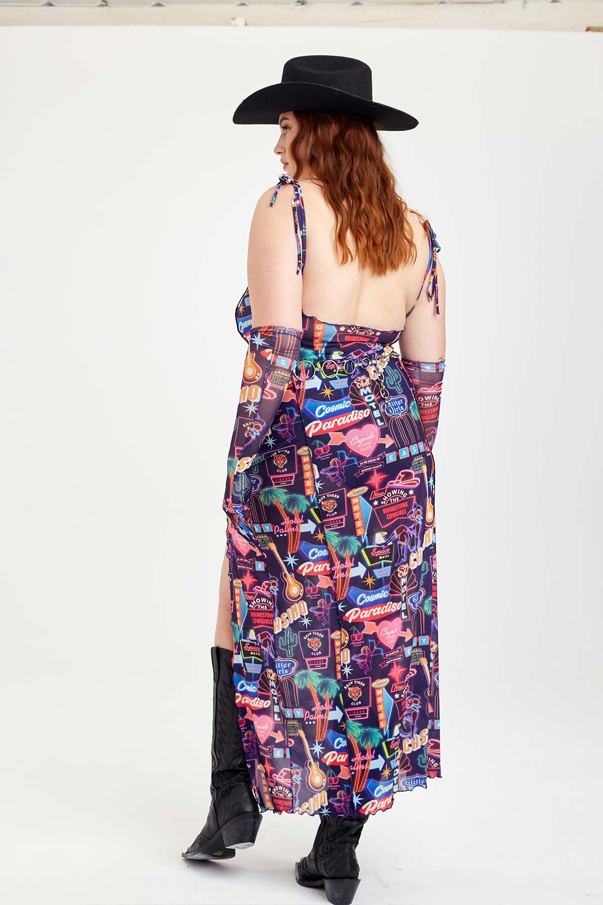 Desert Disco Strappy Mesh Dress - Easy Tiger