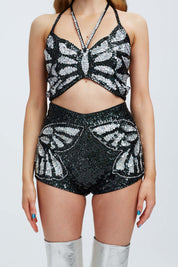 Iridescent Butterfly Shorts