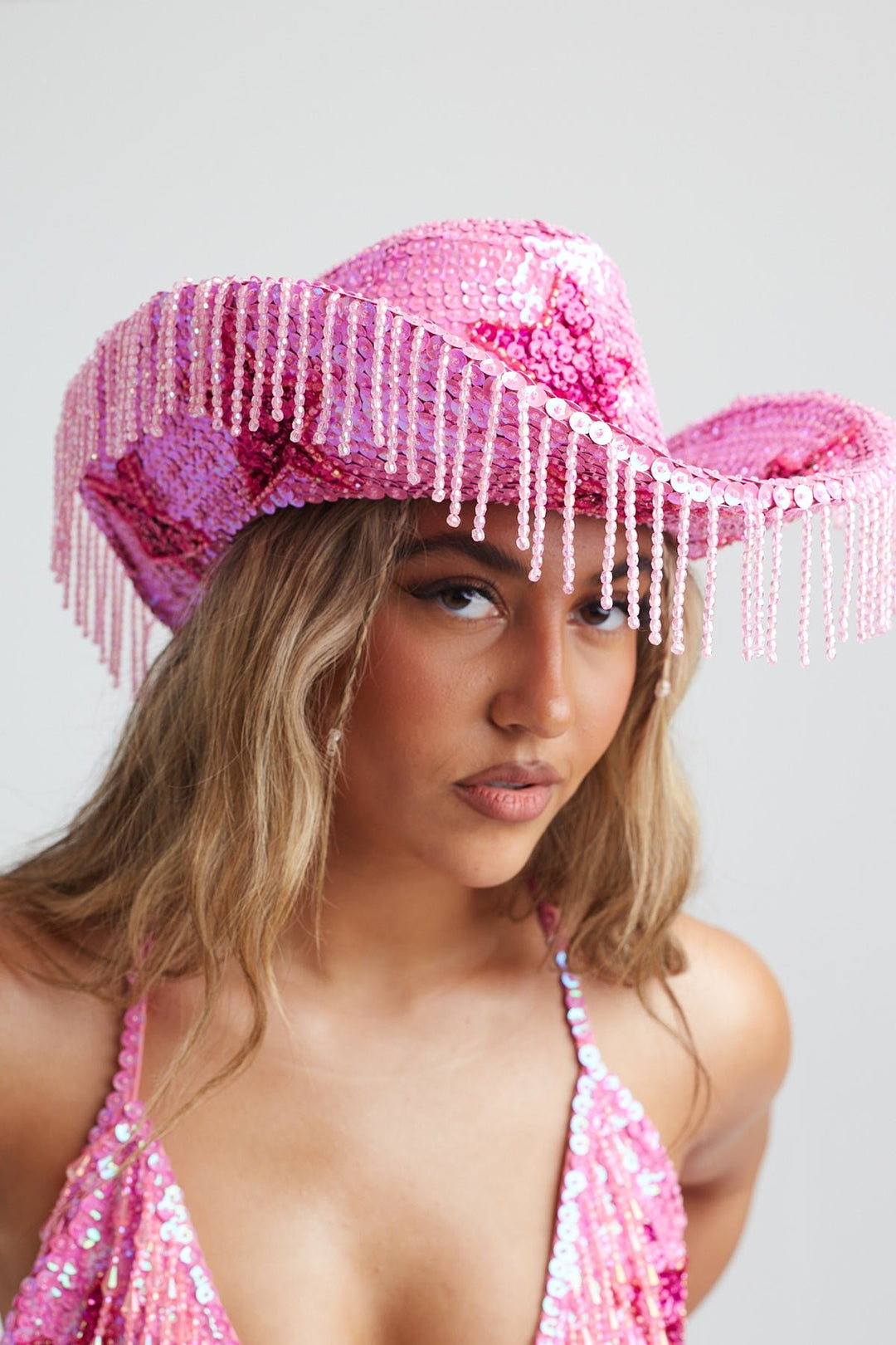 Pink Stargazer Sequin Cowboy Hat - Easy Tiger