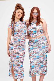 Wish You Were Here Mesh T-Shirt Dress - Easy Tiger