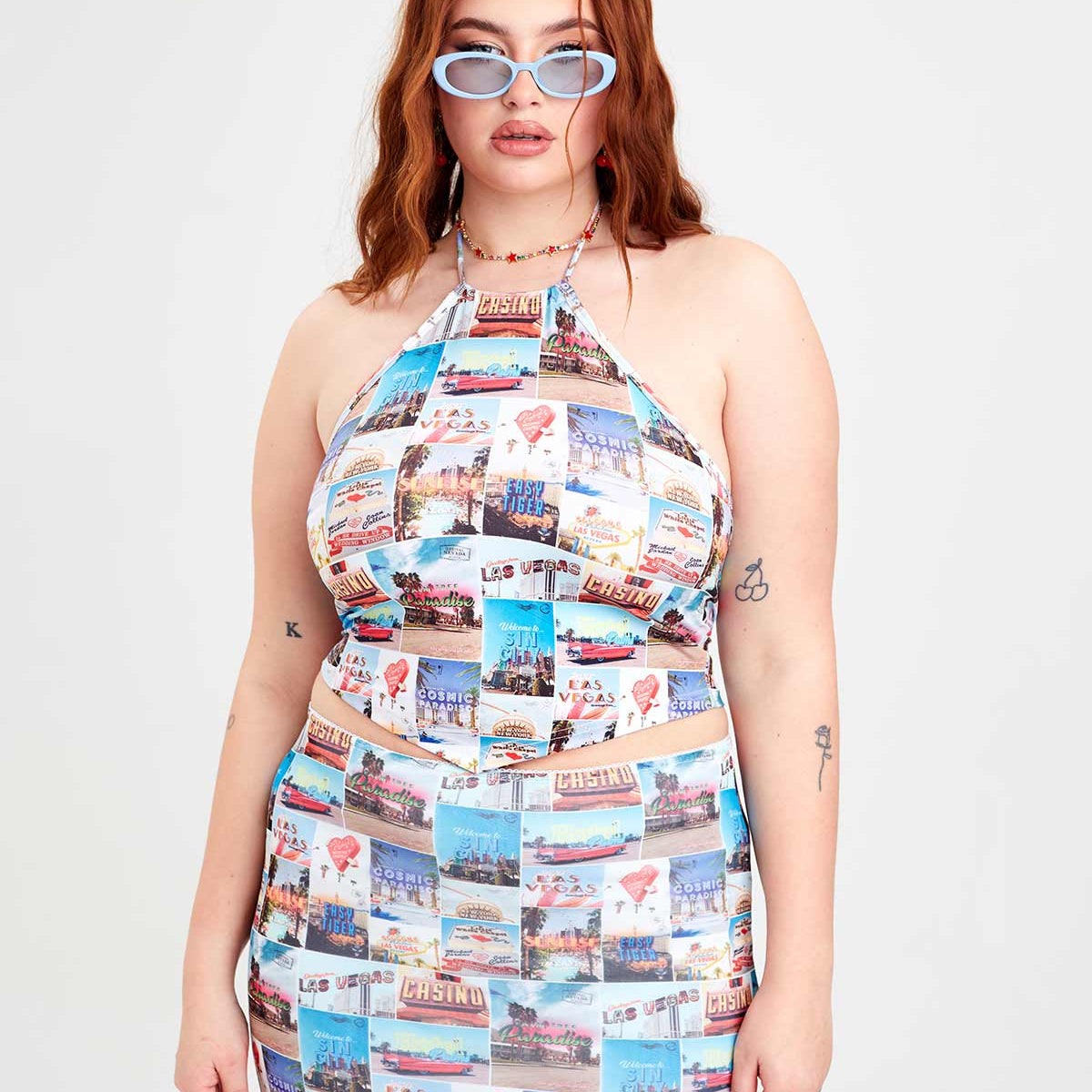 Wish You Were Here Scarf Top - Easy Tiger