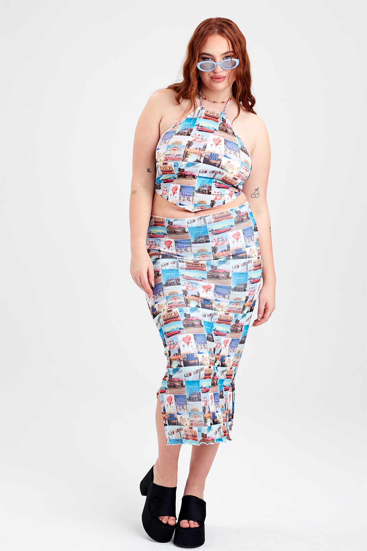 Wish You Were Here Scarf Top - Easy Tiger