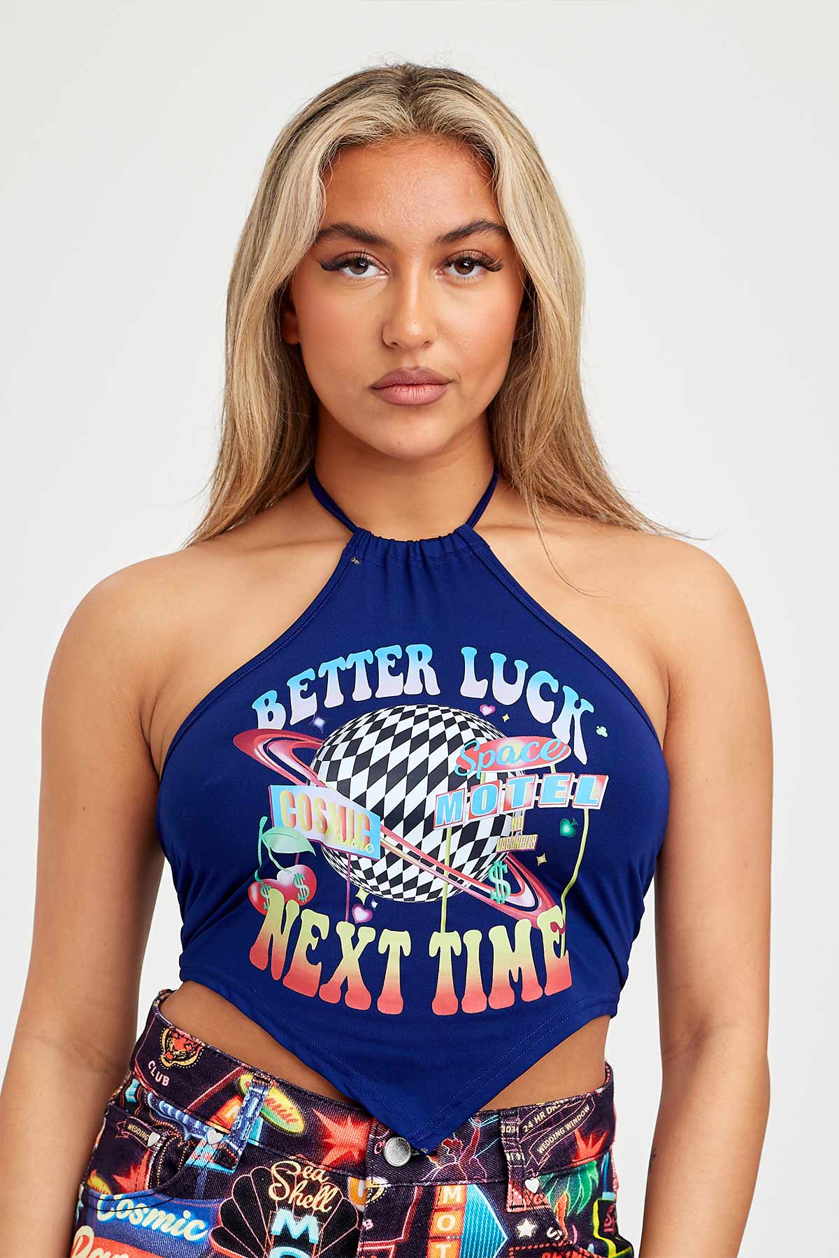 Wish Me Luck Halterneck Top - Easy Tiger