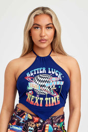 Wish Me Luck Halterneck Top - Easy Tiger