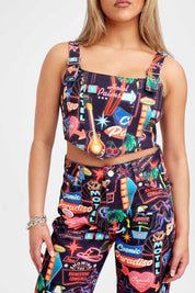 Vegas Baby Denim Corset Top - Easy Tiger