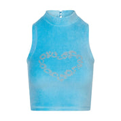 Wild At Heart Velvet Top - Blue - Easy Tiger