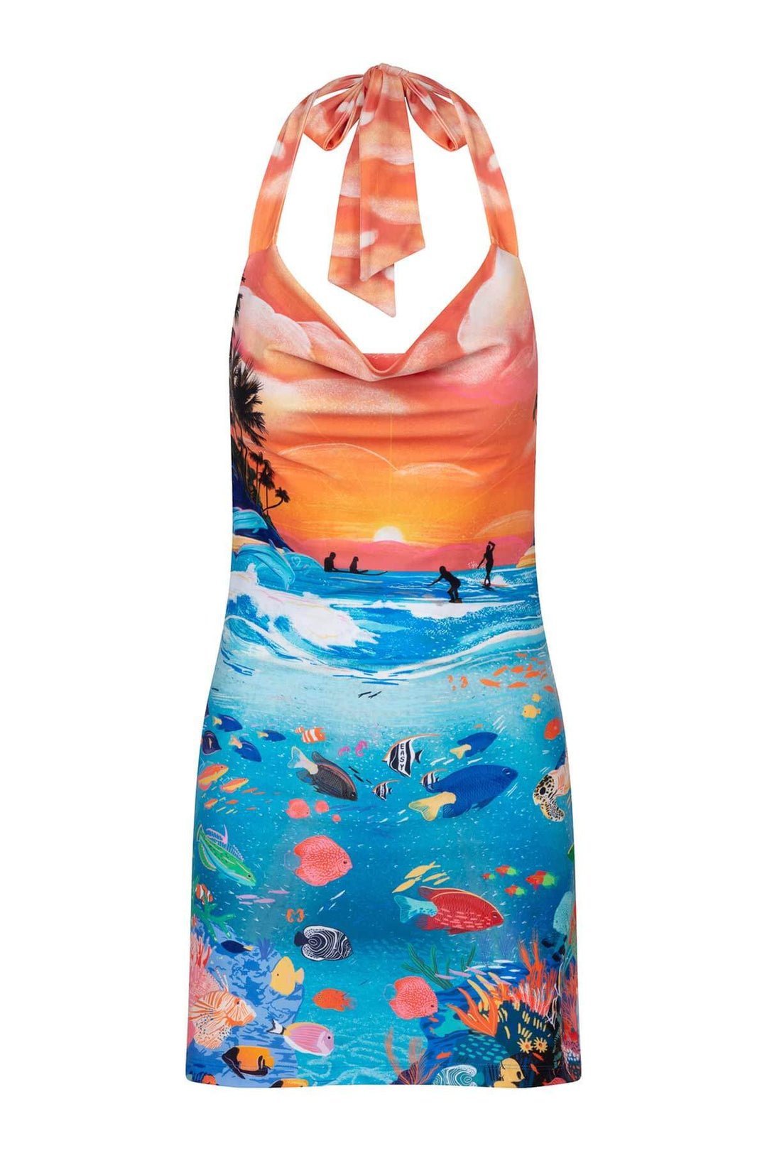 Under The Sea Scarf Dress - Easy Tiger